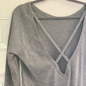 Cross back light weight sweatshirt
